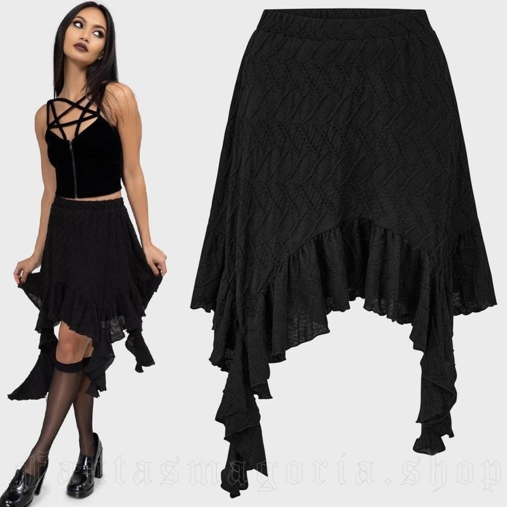 Killstar quiet meadow skirt fairycore size XS black lace